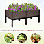 Outsunny Set of 2 Raised Garden Bed Elevated Planter Box for Flower, Vegetables