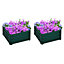 Outsunny Set of 2 Raised Garden Bed Outdoor Planter Box Easy Set up Green