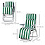 Outsunny Set of 2 Sun Lounger Reclining Chairs Garden Relaxer Recliner Cushioned