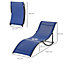 Outsunny Set of 2 Zero Gravity Lounge Chair Recliners Sun Lounger Navy Blue