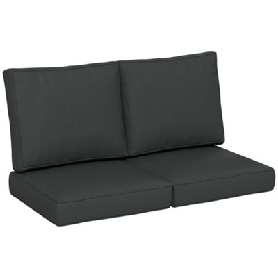 Outsunny Set of 3 Replacement Back and Seat Cushions for Outdoor