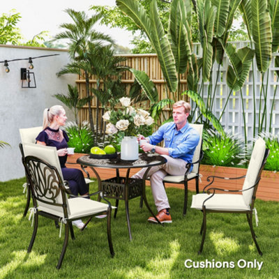 Wellsin Outdoor Chair Cushions Set Of 2: Waterproof, Tufted, 19x19 Inches, Beige – For Patio & Garden Chairs