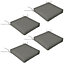 Outsunny Set of 4 Outdoor Seat Cushion with Ties, for Patio Furniture, Grey