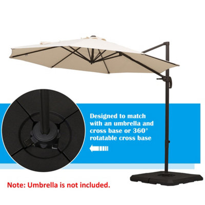 Outsunny Set of 4 Parasol Base Stand Weights for Cantilever Umbrella Up to 120kg - 5