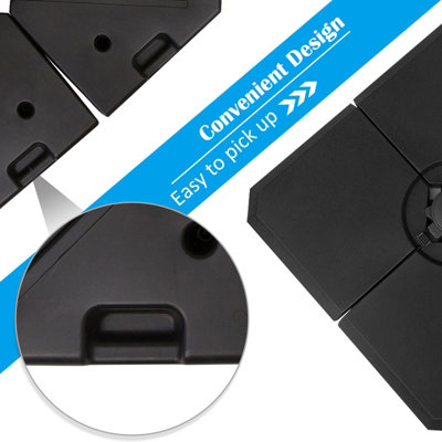 Outsunny Set of 4 Parasol Base Stand Weights for Cantilever Umbrella Up to 120kg - 6