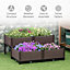 Outsunny Set of 4 Raised Garden Bed Elevated Planter Box for Flower, Vegetables