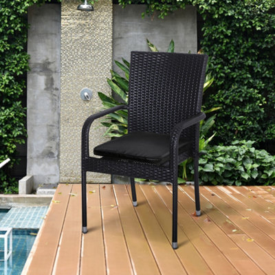 Black seat pads discount for dining chairs