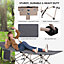 Outsunny Single Portable Outdoor Military Sleeping Bed Camping Cot Grey