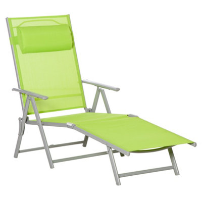 Green sling store patio chairs