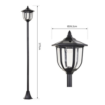 Outsunny Solar Torch Lights Outdoor Garden 6LED Auto On/Off 6-8 Hours - 3
