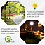Outsunny Solar Torch Lights Outdoor Garden 6LED Auto On/Off 6-8 Hours