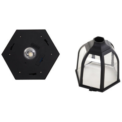 Outsunny Solar Torch Lights Outdoor Garden 6LED Auto On/Off 6-8 Hours - 9