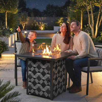 Outsunny Square Propane Table Fading furniture and safety