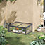 Outsunny Square Wooden Outdoor Greenhouse for Plants PC Board 100 x 65 x 40cm Grey