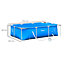 Outsunny Steel Frame Swimming Pool w/ Filter Pump and Reinforced Sidewalls, Blue 252L x 152W x 65Hcm