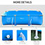 Outsunny Steel Frame Swimming Pool w/ Filter Pump and Reinforced Sidewalls, Blue