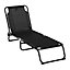 Outsunny Sun Lounger Reclining Cot Foldable Folding Garden Chair Bed Relaxer