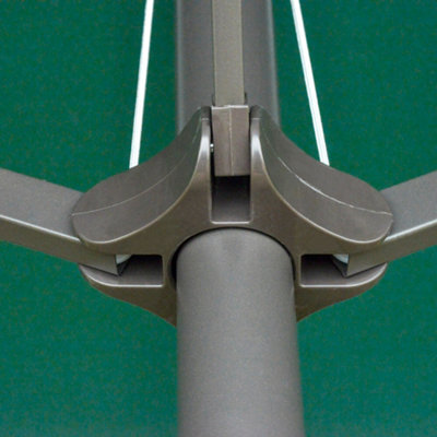 Outsunny Sun Umbrella Canopy Double-side Crank Shade Shelter 4.6M Dark Green - 8