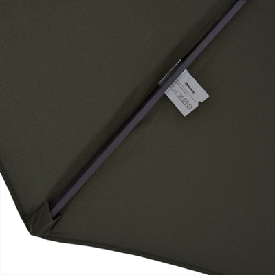 Outsunny Sun Umbrella Canopy Double-sided Crank Shade Shelter 4.6M Grey - 8