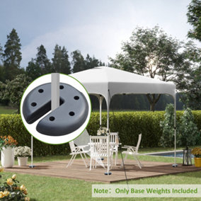 Outsunny Tent Weight Base 4pcs Gazebo Foot Leg Pole Anchor Weights Marquee