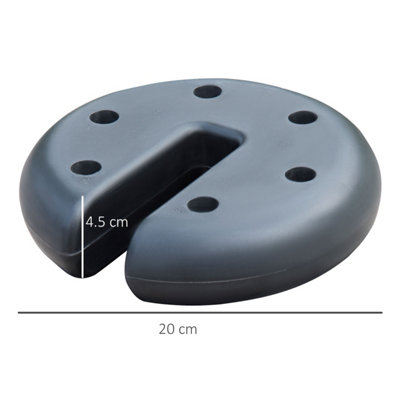 Outsunny Tent Weight Base 4pcs Gazebo Foot Leg Pole Anchor Weights Marquee - 3