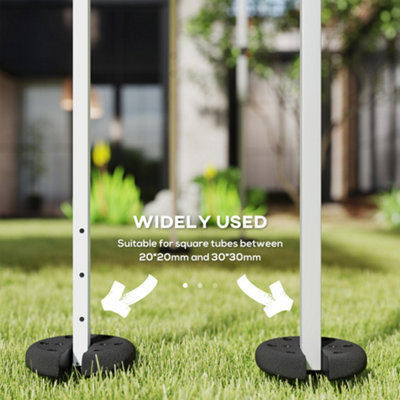 Outsunny Tent Weight Base 4pcs Gazebo Foot Leg Pole Anchor Weights Marquee - 6