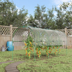 Outsunny Tomato Greenhouse with Top Tap, Pointed Bottom and Guy Ropes, Clear