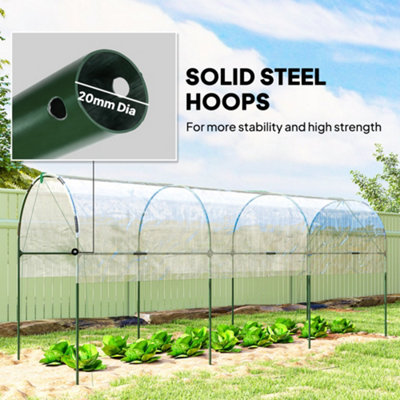 Outsunny Tomato Greenhouse with Top Tap, Pointed Bottom and Guy Ropes ...