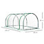 Outsunny Tunnel Greenhouse Grow House Steel Frame PE Transparent 200x100x80 cm