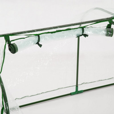 Outsunny Tunnel Greenhouse Grow House Steel Frame PE Transparent 200x100x80 cm - 9