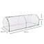 Outsunny Tunnel Greenhouse Grow House Steel Frame PVC Transparent 250x100x80 cm