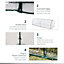 Outsunny Tunnel Greenhouse Grow House Steel Frame PVC Transparent 250x100x80 cm