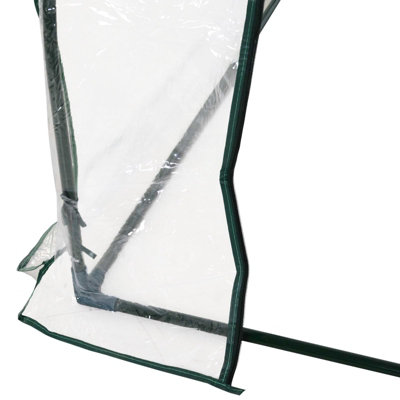 Outsunny Tunnel Greenhouse Grow House Steel Frame PVC Transparent 250x100x80 cm - 9