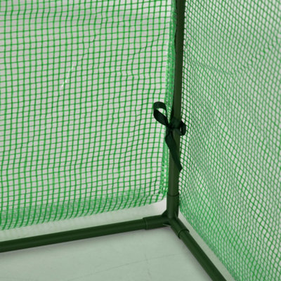 Outsunny Tunnel Greenhouse Steel Frame for Garden w/ Zipper Doors - 8