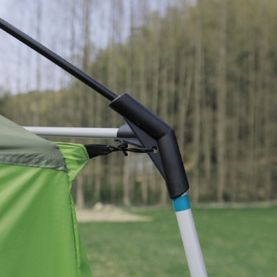 Outsunny Two Room Dome Tent Camping Shelter with Porch and Portable Carry Bag - 8