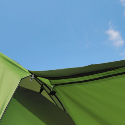 Outsunny Two Room Dome Tent Camping Shelter with Porch and Portable Carry Bag - 9