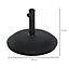 Outsunny Umbrella Base Grand Round Weight Steel Black 50cm Patio Outdoor