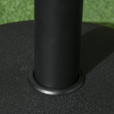 Outsunny Umbrella Base Grand Round Weight Steel Black 50cm Patio Outdoor - 8