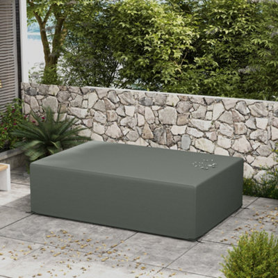 Outsunny UV Rain Protective Cover or Garden Wicker Rattan Dark Grey