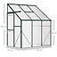 Outsunny Walk-In Garden Greenhouse Aluminum Frame Polycarbonate 6 x 4ft