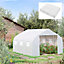 Outsunny Walk In Greenhouse Cover Replacement PE Cover 4.5x3x2m White