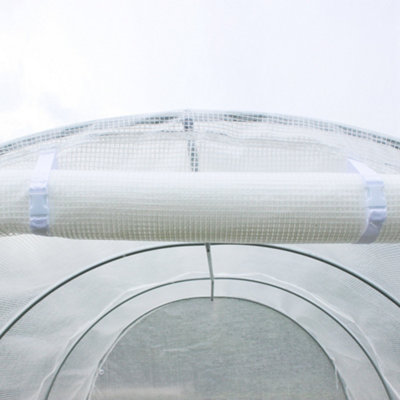 Outsunny Walk In Greenhouse Cover Replacement PE Cover 4.5x3x2m White - 8