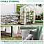 Outsunny Walk In Greenhouse Garden Clear PVC Frame Shelves Reinforced Plant Grow Deep Green Frame