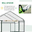 Outsunny Walk In Greenhouse Garden Clear PVC Frame Shelves Reinforced Plant Grow