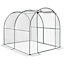 Outsunny Walk In Polytunnel Greenhouse w/ Roll Up Door PVC Cover, 2.5 x 2m