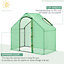 Outsunny Walk-In Portable Greenhouse Mini Grown House Steel Frame Window Green