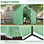 Outsunny Walk-In Portable Greenhouse Mini Grown House Steel Frame Window Green
