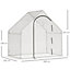 Outsunny Walk-In Portable Greenhouse Mini Grown House Steel Frame Window White