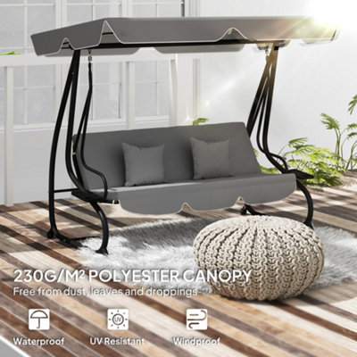 Waterproof Swing Canopy Replacement Cover - For Outdoor Patio & Garden Swings (Multiple Sizes)