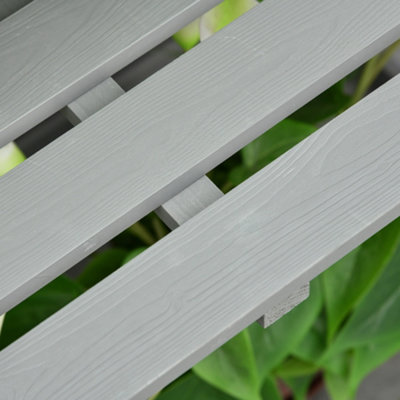 Outsunny Wood Cold Frame Greenhouse Outdoor Indoor PC Board 76 x 47 x 110cm Grey - 8